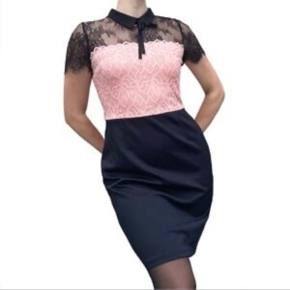 New York & Company lace top dress size small
